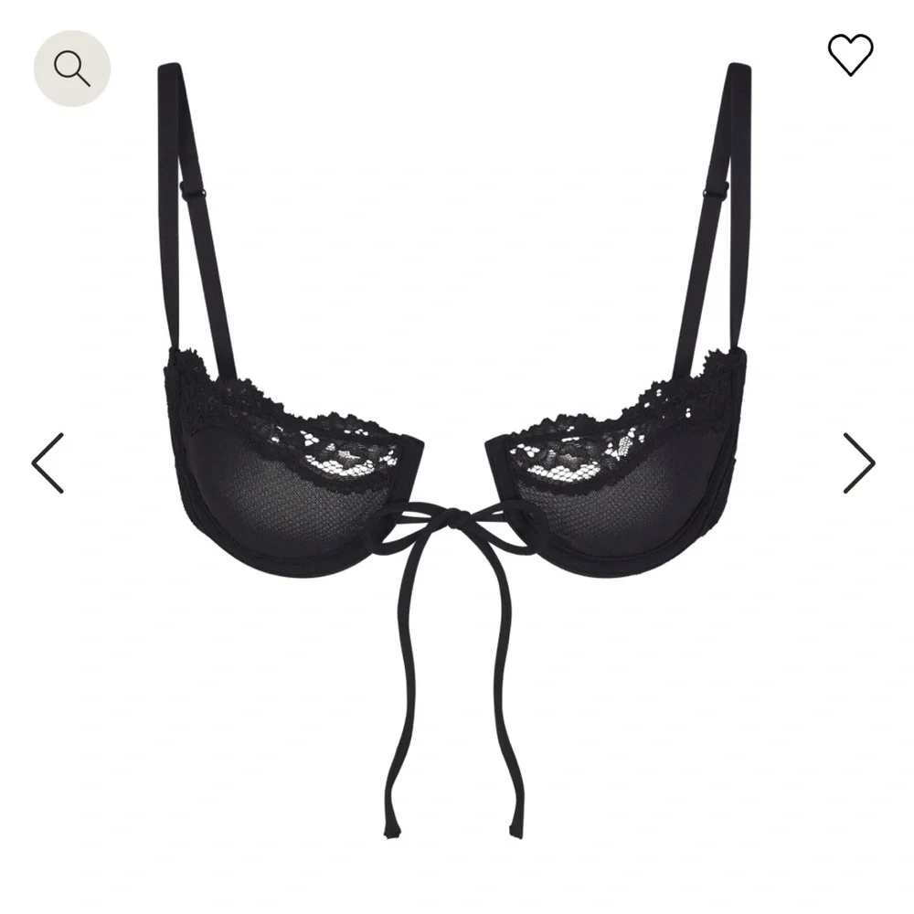 SKIMS Summer Mesh lace Balcon net bra ONYX 40DDD 40F Black - Picture 4 of 8